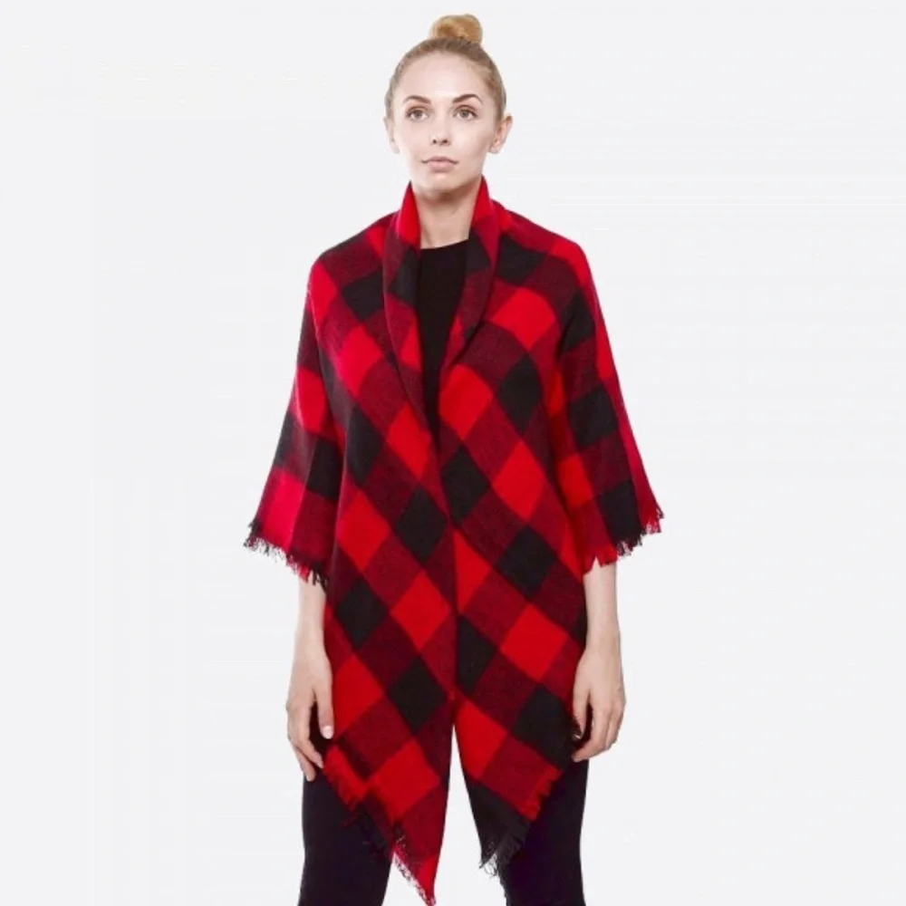 Buffalo Plaid Blanket Scarf